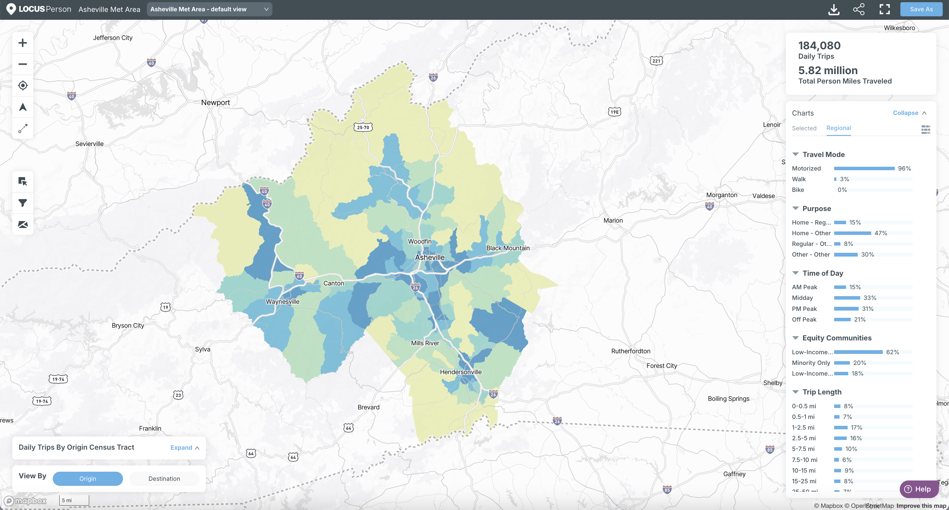 Asheville in LOCUS